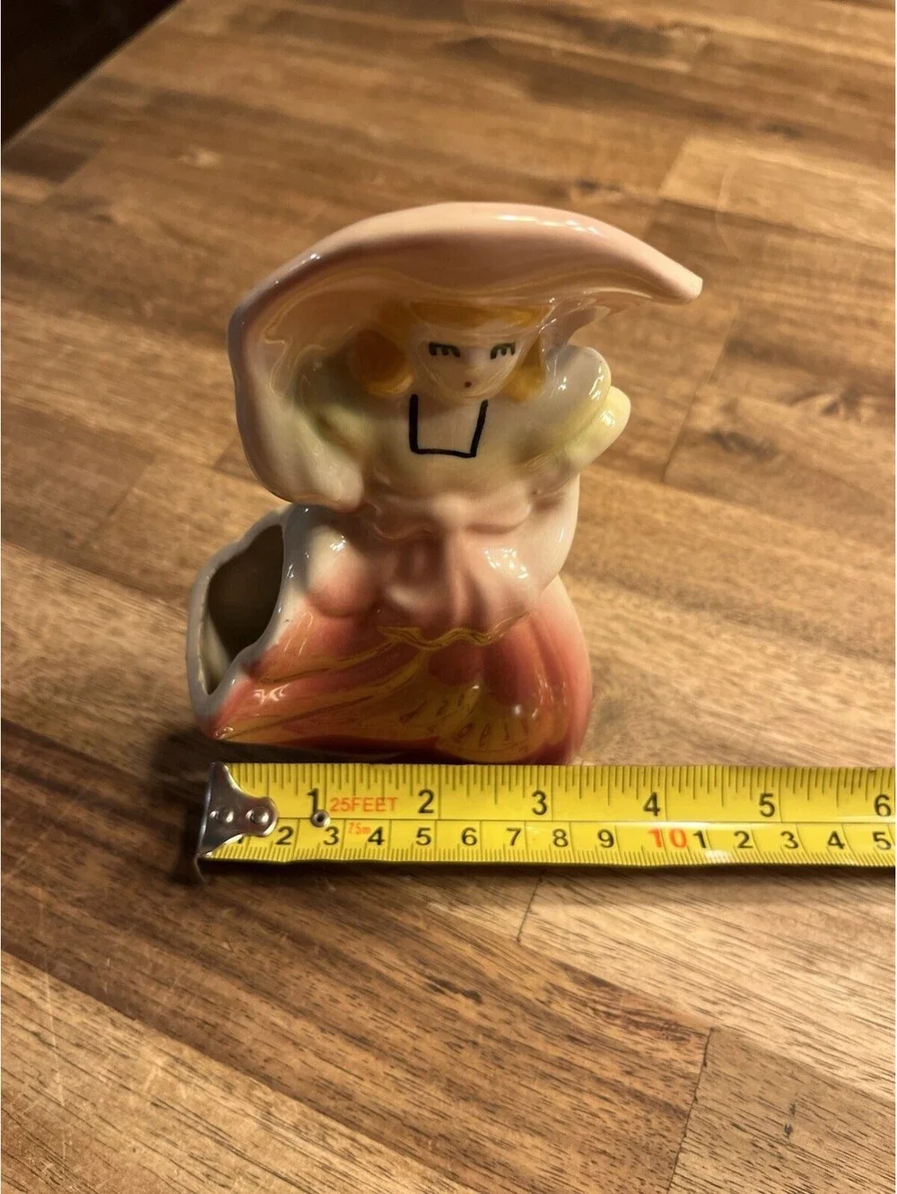 Vintage Southern Belle Lady Small Planter Flower Vase Ceramic Figurine 5